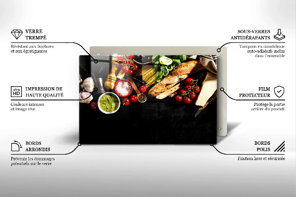 Protège plaque de cuisson Ingrédients et épices italiens