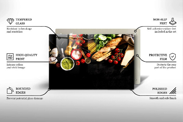 Protège plaque de cuisson Ingrédients et épices italiens