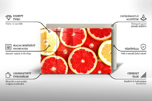 Protège plaque de cuisson Tranches de pamplemousse