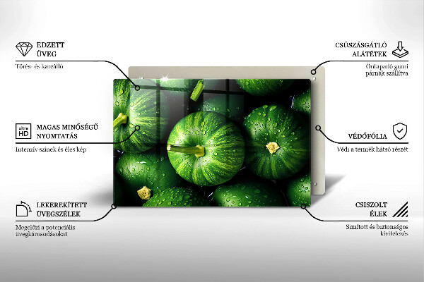 Protège plaque de cuisson Citrouilles vertes