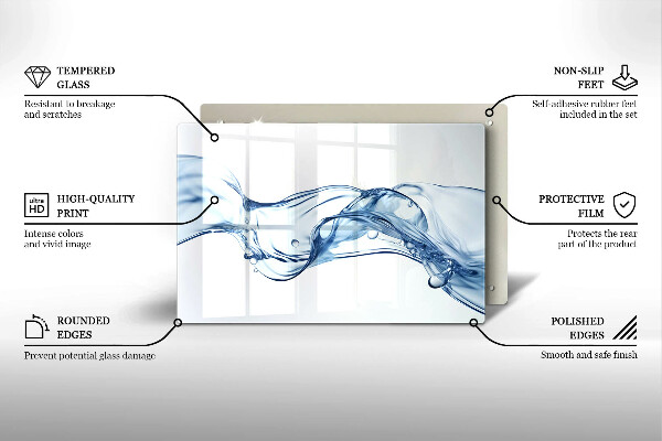 Protège plaque de cuisson Eau cristalline