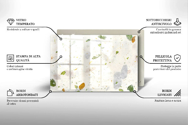 Protège plaque de cuisson Feuilles tombantes