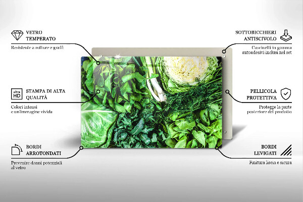 Protection pour plaque de cuisson Légumes verts