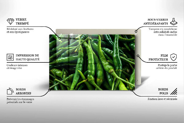 Protection pour plaque de cuisson Cosses de petits pois