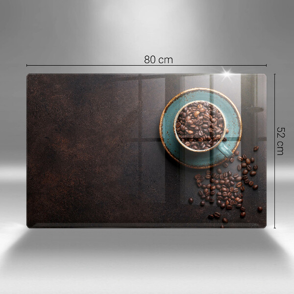 Protection pour plaque de cuisson Une tasse de grains de café