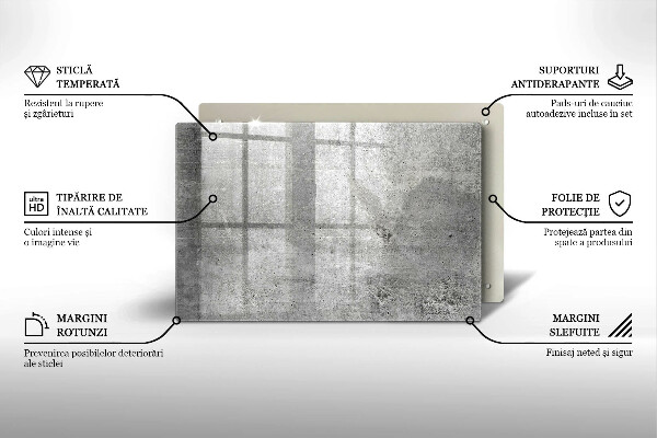 Protection pour plaque de cuisson Texture béton