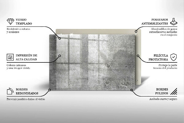 Protection pour plaque de cuisson Texture béton