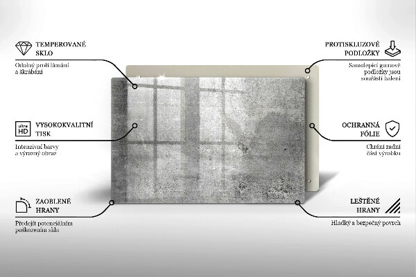 Protection pour plaque de cuisson Texture béton