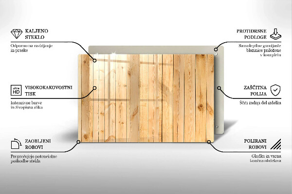 Protection pour plaque de cuisson Planches de bois délicates