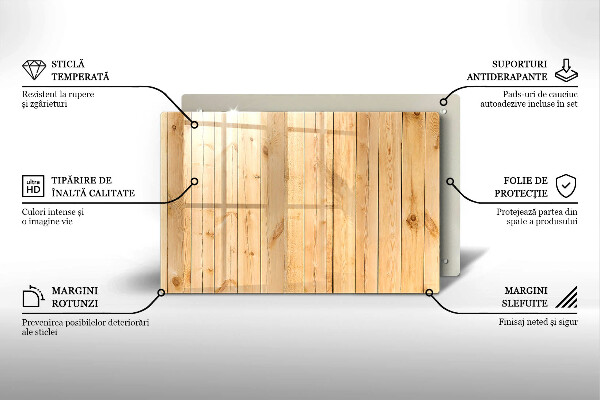 Protection pour plaque de cuisson Planches de bois délicates