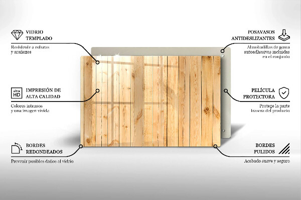 Protection pour plaque de cuisson Planches de bois délicates