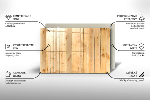 Protection pour plaque de cuisson Planches de bois délicates