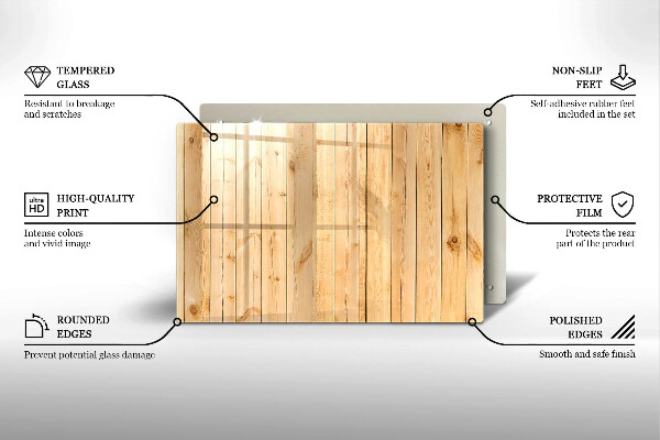 Protection pour plaque de cuisson Planches de bois délicates