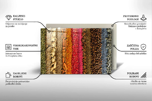 Protection pour plaque de cuisson Épices colorées