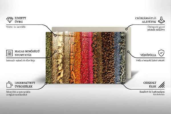 Protection pour plaque de cuisson Épices colorées