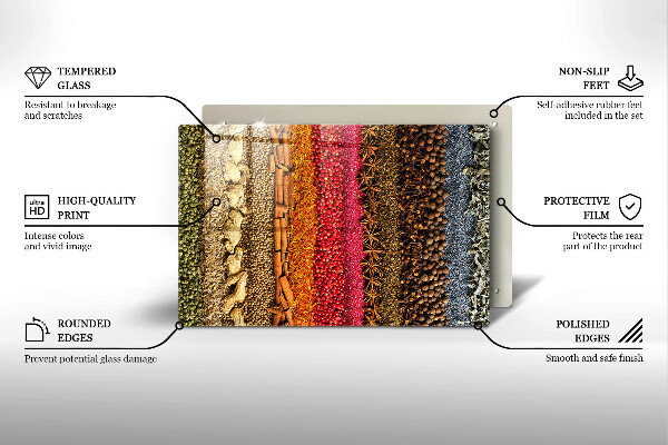 Protection pour plaque de cuisson Épices colorées