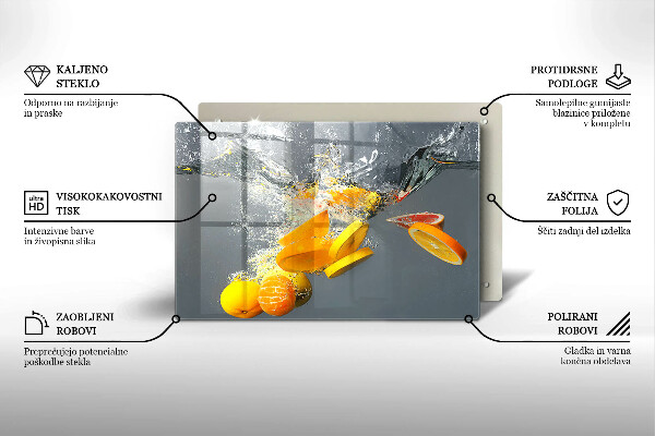 Protection pour plaque de cuisson Citrons dans l'eau