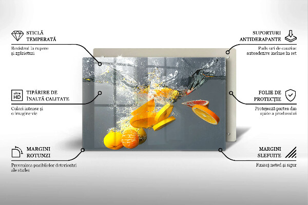 Protection pour plaque de cuisson Citrons dans l'eau