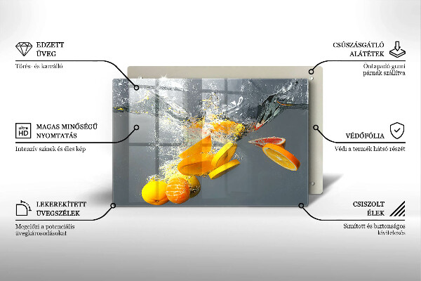 Protection pour plaque de cuisson Citrons dans l'eau