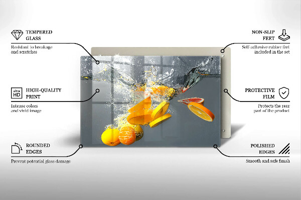 Protection pour plaque de cuisson Citrons dans l'eau