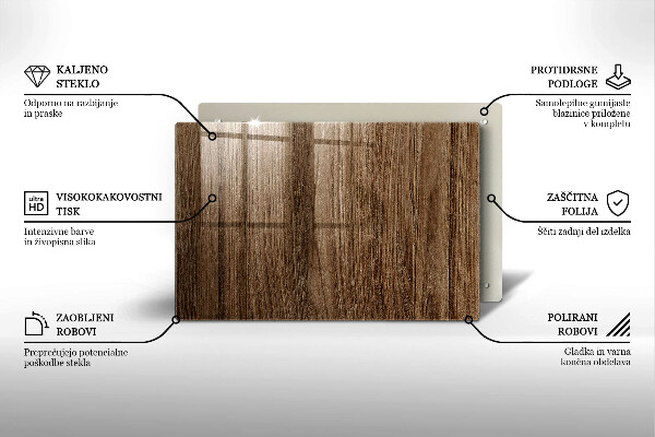 Protection pour plaque de cuisson Texture du bois