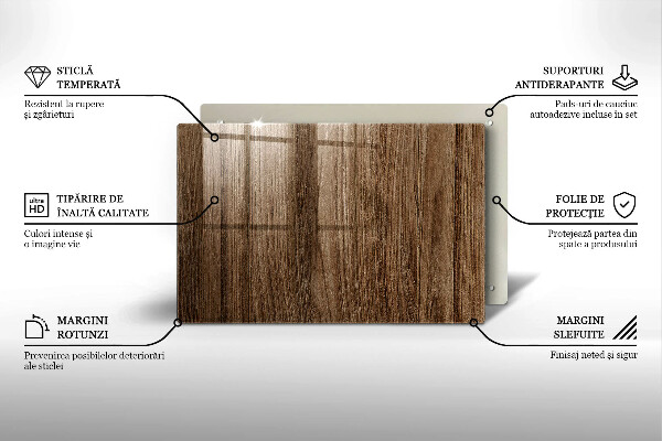 Protection pour plaque de cuisson Texture du bois