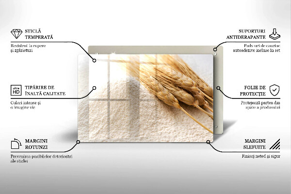 Protection pour plaque de cuisson Farine et épis de céréales