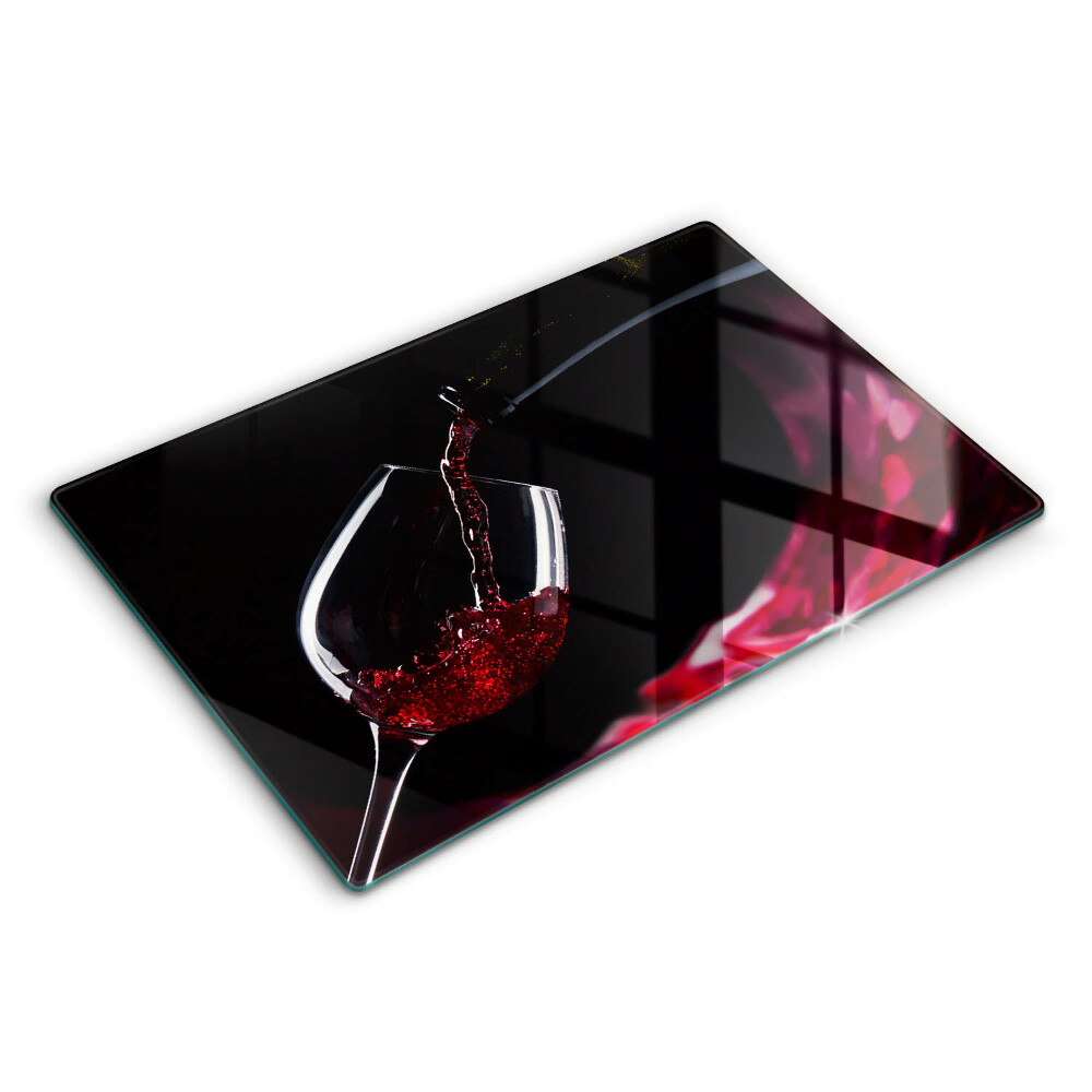 Protège plaque de cuisson Un verre de vin rouge