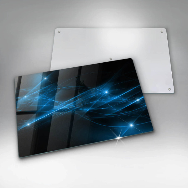 Protège plaque de cuisson Fumée bleue abstraite