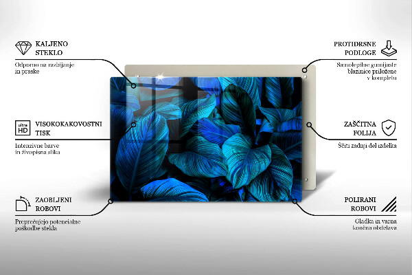 Protège plaque de cuisson Feuilles de végétation de la jungle