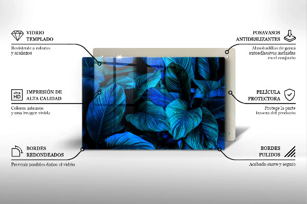 Protège plaque de cuisson Feuilles de végétation de la jungle