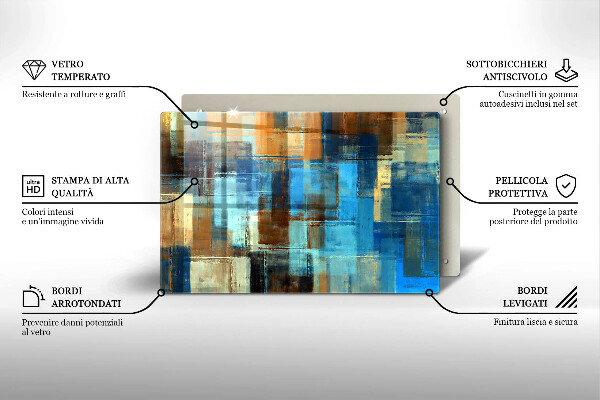 Protège plaque de cuisson Fond peint
