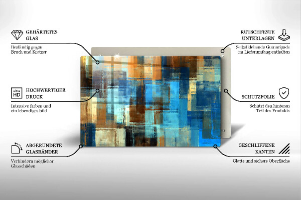 Protège plaque de cuisson Fond peint
