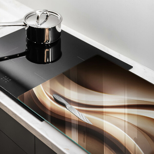 Protège plaque de cuisson Lignes douces d'abstraction