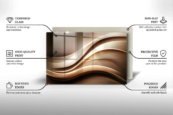 Protège plaque de cuisson Lignes douces d'abstraction