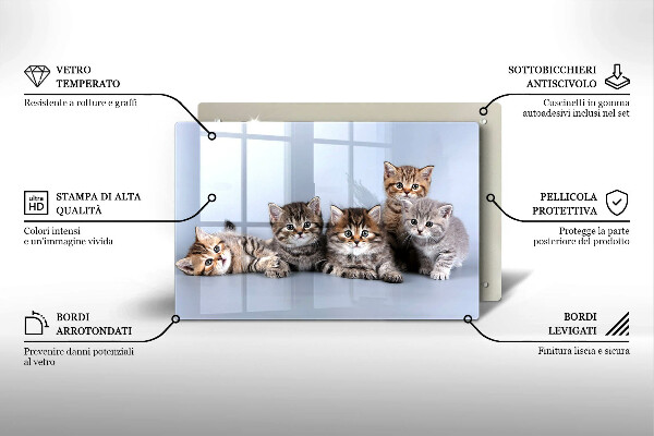 Protège plaque de cuisson De doux petits chatons