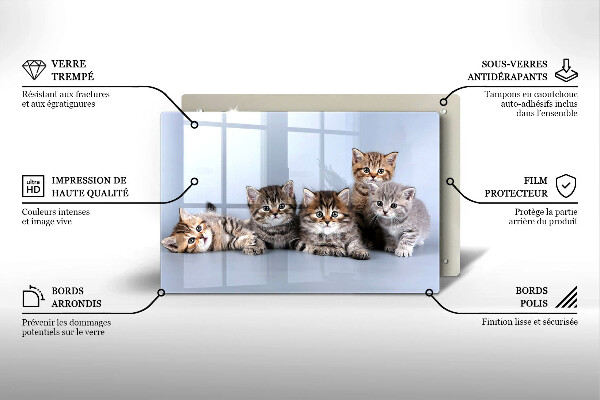 Protège plaque de cuisson De doux petits chatons