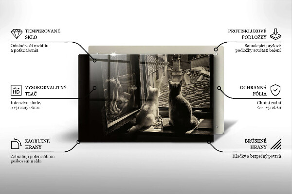 Protège plaque de cuisson Ville et fenêtre des chats