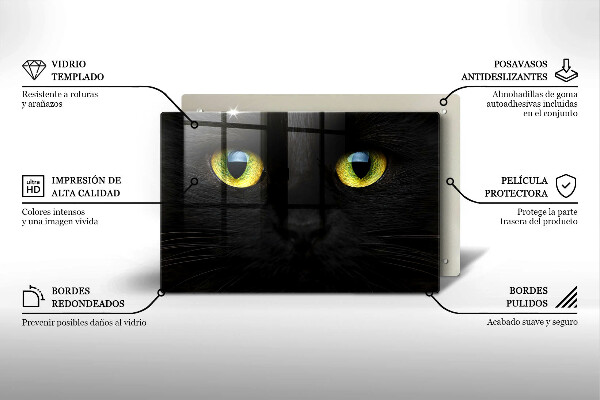 Protège plaque de cuisson Yeux de chat animaux