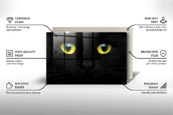 Protège plaque de cuisson Yeux de chat animaux