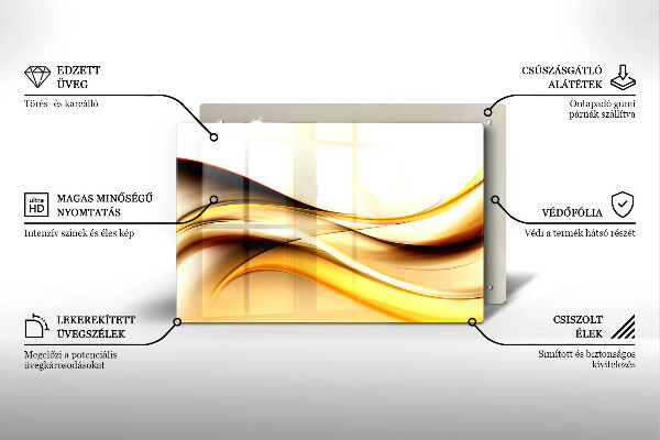 Protège plaque de cuisson Lignes de fumée abstraites