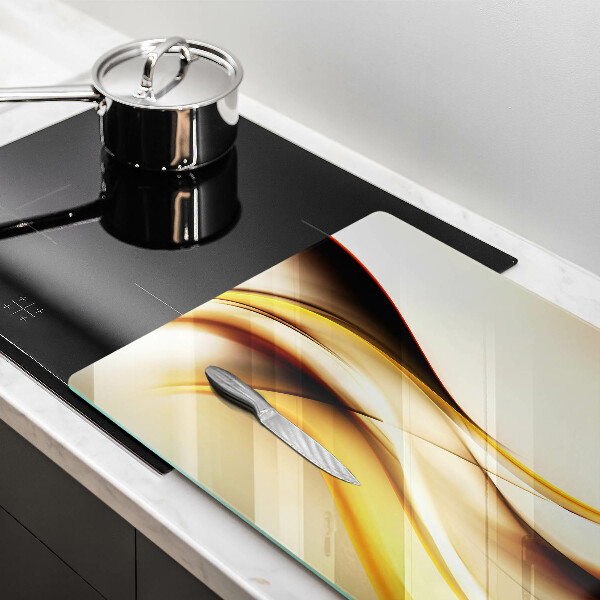 Protège plaque de cuisson Lignes de fumée abstraites