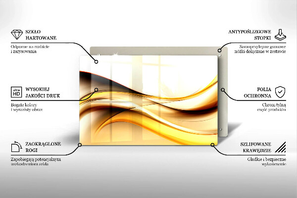 Protège plaque de cuisson Lignes de fumée abstraites