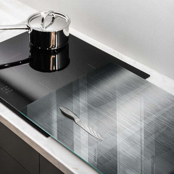 Protège plaque de cuisson Texture métallique