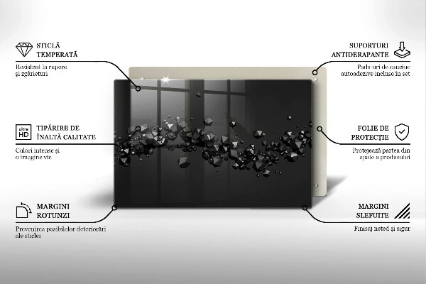 Protège plaque de cuisson Abstraction de formes 3D