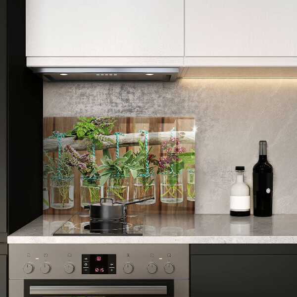 Protège plaque de cuisson Plantes aromatiques vintage