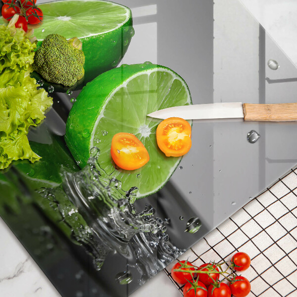 Protège plaque de cuisson Citrons verts juteux et eau