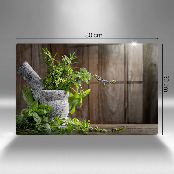 Protège plaque de cuisson Plantes herbes et bois