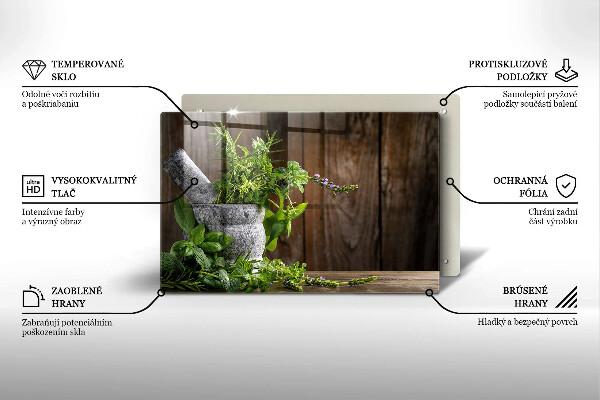 Protège plaque de cuisson Plantes herbes et bois