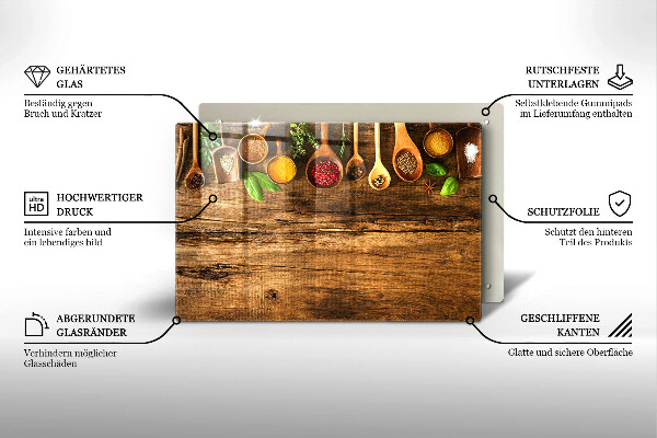 Protège plaque de cuisson Cuillères en bois d'épices